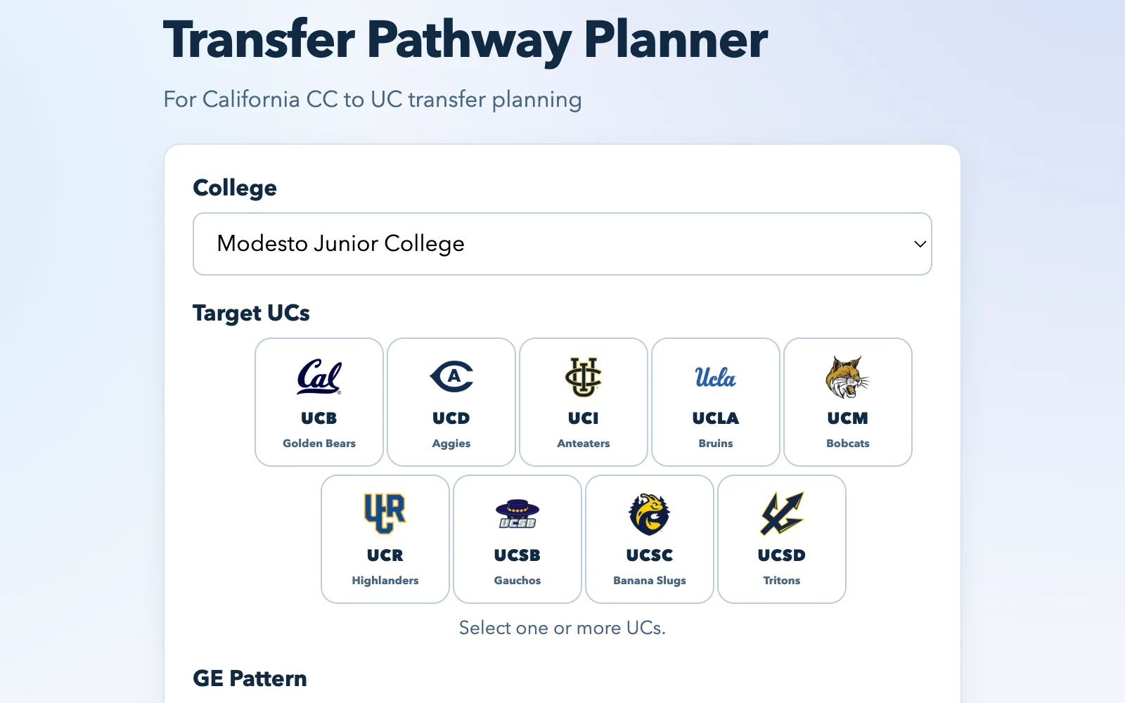 Transfer Pathway Planner poster